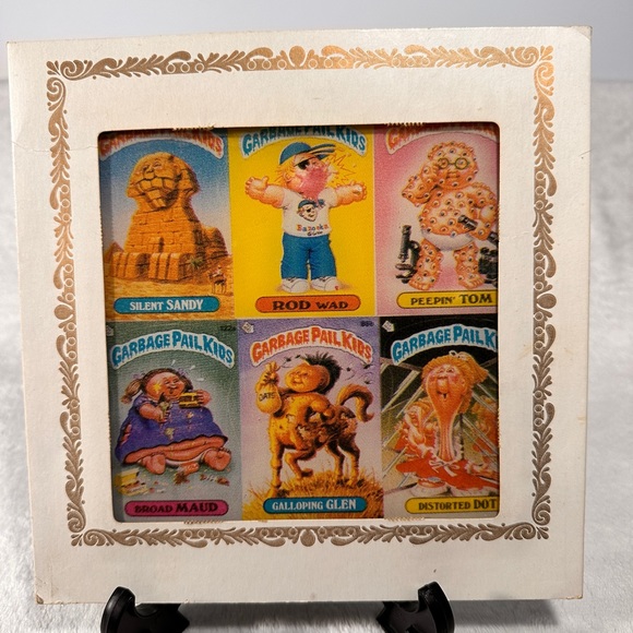 Rare Vtg MCM 1986 Glass Six Different Images Of Garbage Pail Kids Carnival Prize - Picture 8 of 15